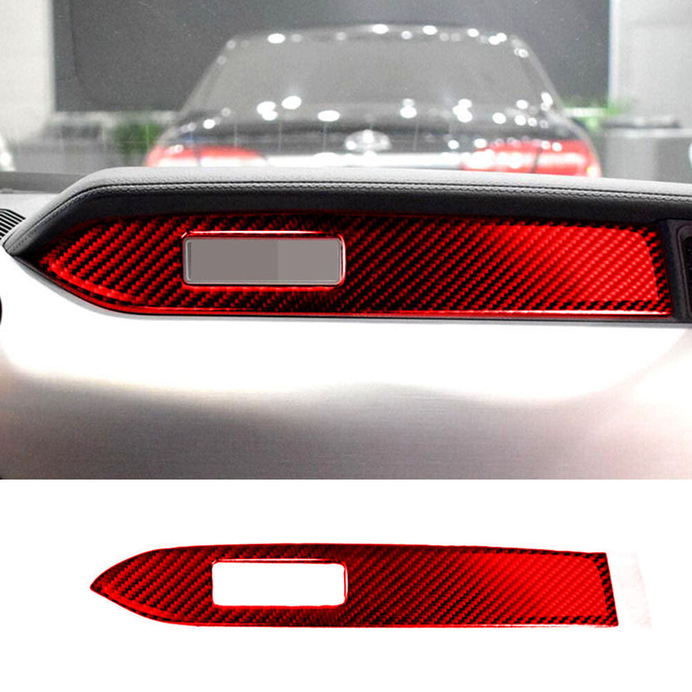 Red Carbon Fiber for Co -pilot Dashboard Panel Cover Trim for Ford for Mustang 2015-2022