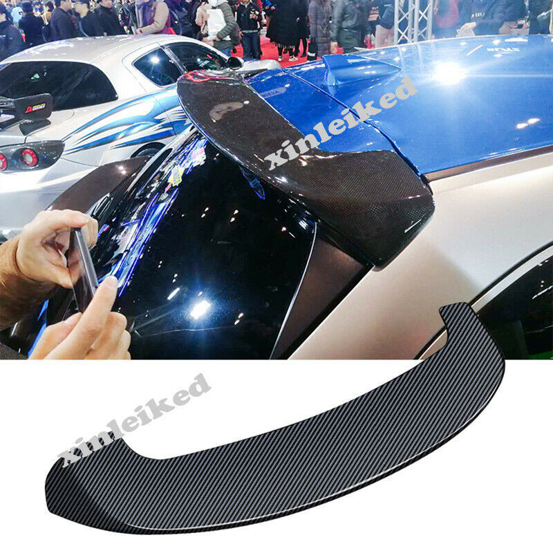 for Mazda 3 Axela Hatchback 2014-18 Carbon Fiber Rear Roof Top Spoiler Wing Lip