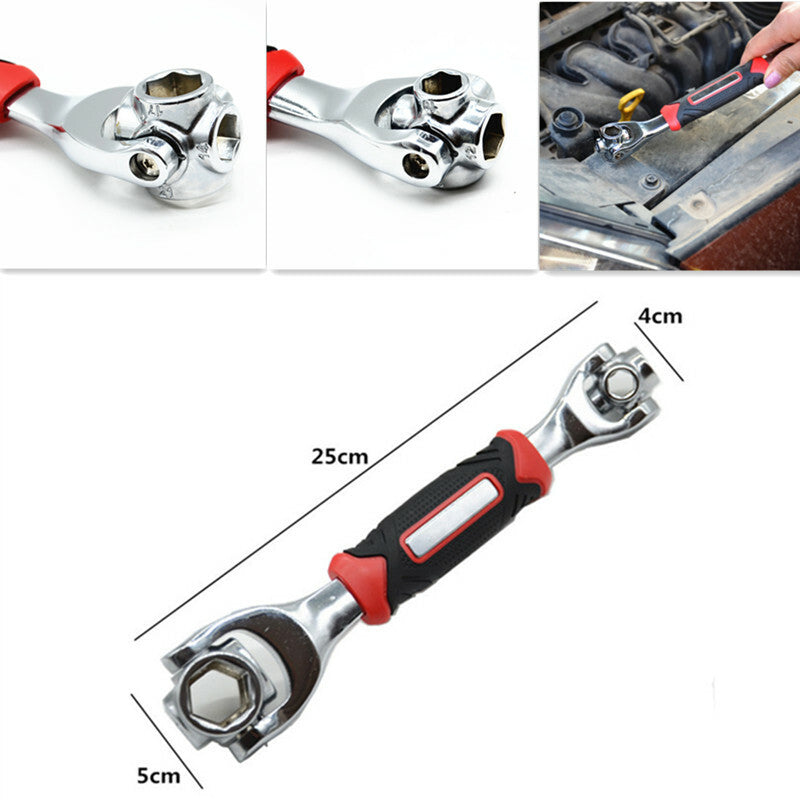 1Pc Universal Car Service Wrench Socket Screw Wrench Spanner Key Multi Tool Hand