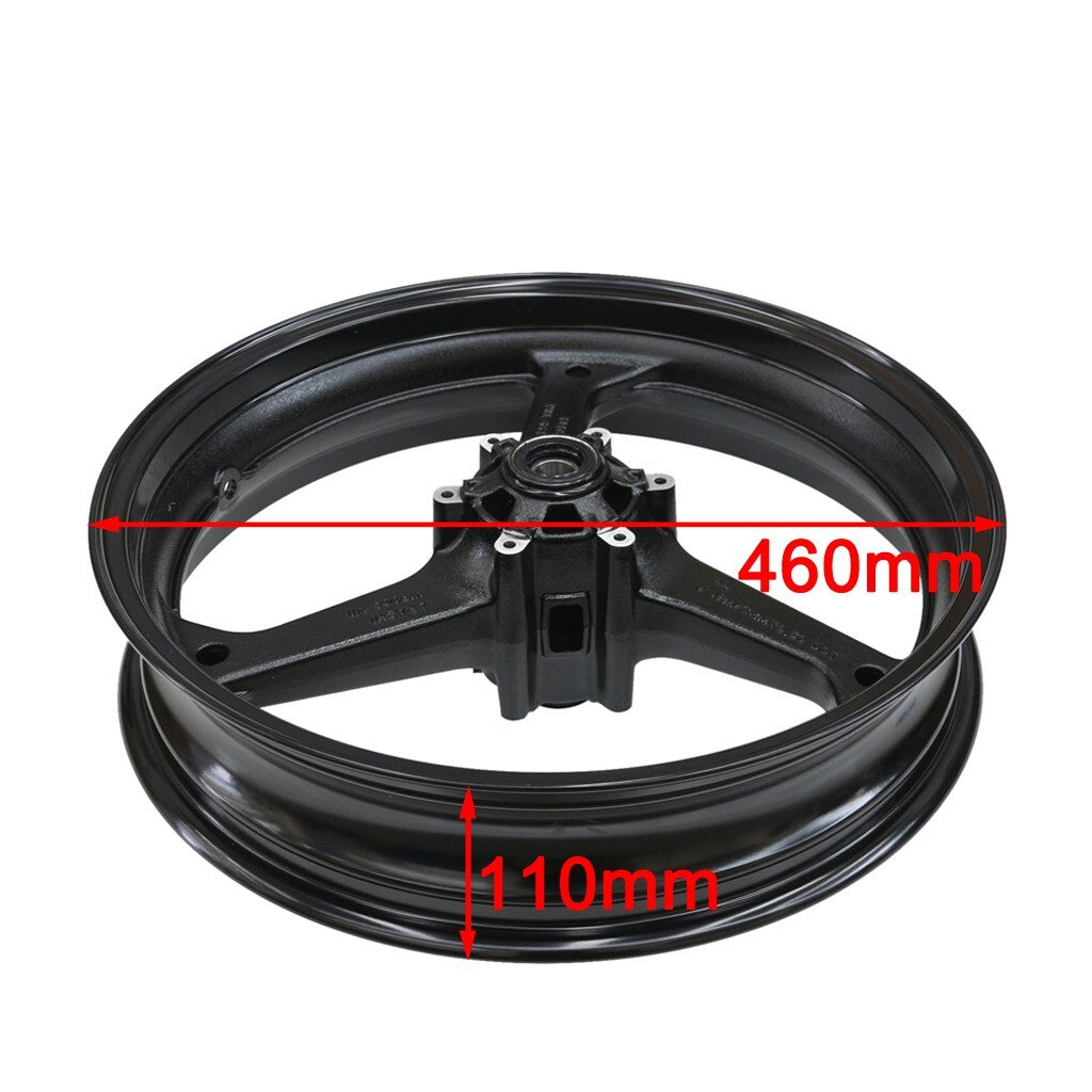 CBR600RR 07-19 Gloss Black Forged Front Wheels, Tubeless, 17 x 3.5 for Honda