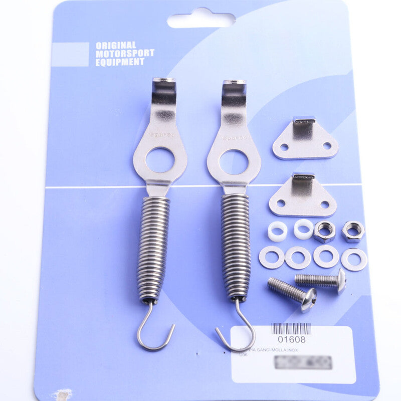 1 set of car trunk cover kit, racing spring hook lock hinge steel 5.2 inches/13.3 cm