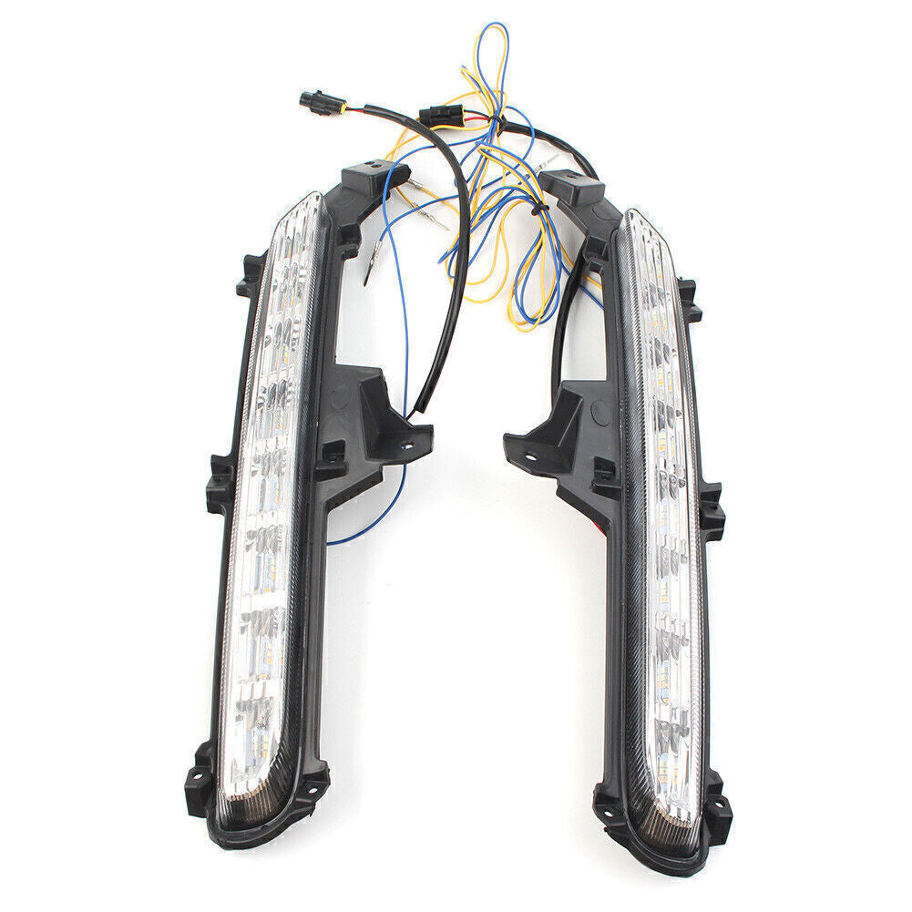 2x LED Daytime Running Lights DRL Pure White Indicator Lamp Fit for KIA K2 2015-2016