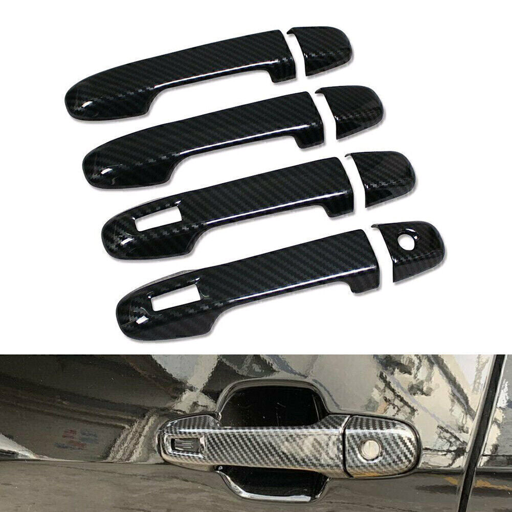 Exterior Door Handle Cover Trim Overlay Fit for Subaru Forester 2019 22 Carbon Fiber