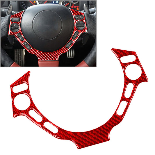 Fit for Nissan GTR R35 2008-2016 Steering Wheel Button Frame Cover Trim Red Car Auto