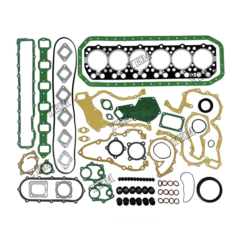 FE6 full gasket kit for Nissan diesel engines; for Nissan time-lapse gasket kit.