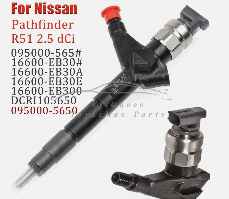 095000-5650 16600-EB300 4PCS Diesel Injector for Nissan Pathfinder 2.5 dCi