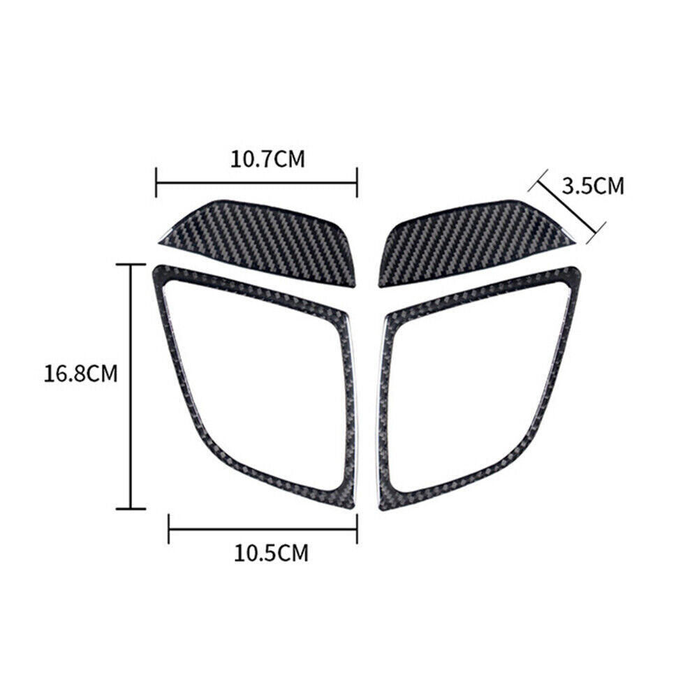 4Pcs Carbon Fiber Interior Side Air Vent Cover Trim for Mazda 3 Axela 2017-2018