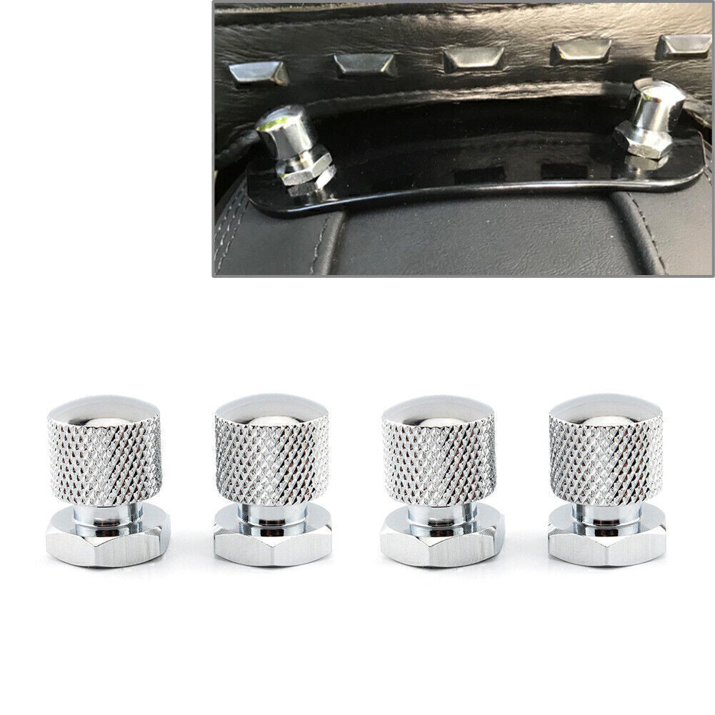Solo for Seat Nuts Mounting Nuts 1/4-20 Thread Silver for Harley Touring Softail