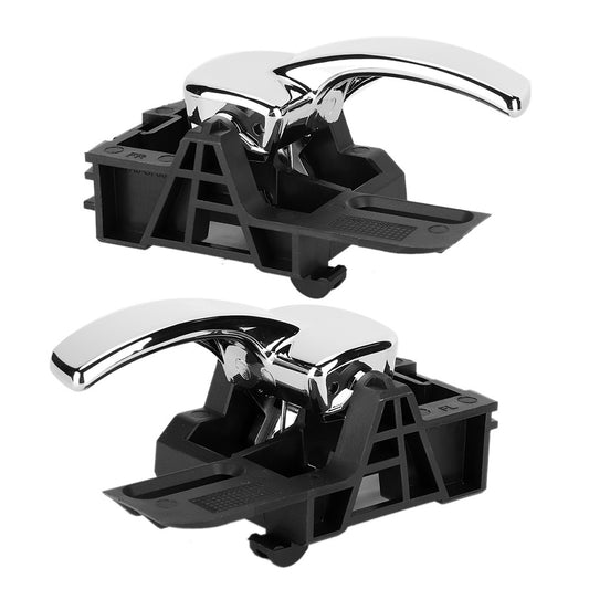 Interior Door Handle 2PCS LeftRight Inner Chrome Door Handle Fits For QASHQAI