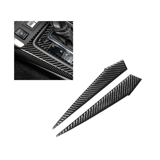 2Pcs Carbon Fiber Gear Shift Side Panel Cover Trim for Subaru Forester 2013-2018