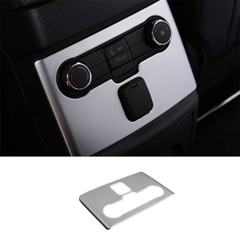 Back Row AC Switch Panel Trim 1PCS for Ford Explorer 2016-2019 GL Matte Silver