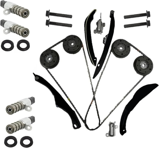 For 2017-2024 for Ford F150 3.5L Chains Guides Tensioners Solenoids PHASERS KIT