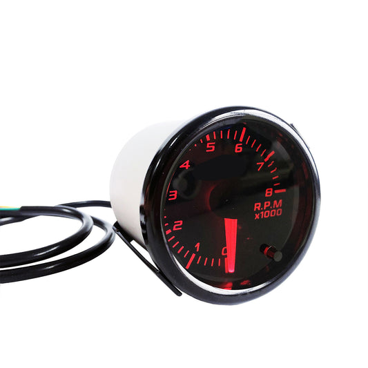 2 52mm Digital Pointer 7 Color LED 12V 0~8000 RPM Tacho Gauge Tachometer Meter