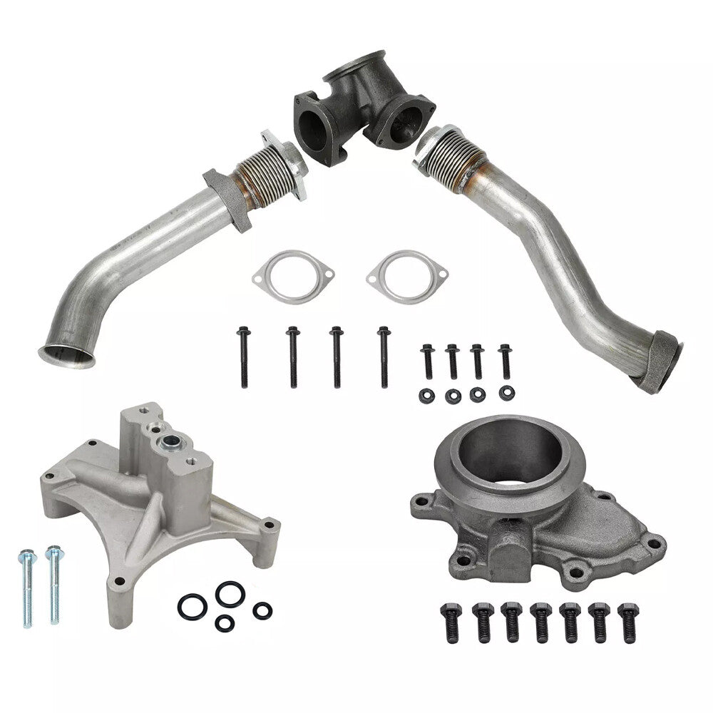 NON EBPV Pedestal Exhaust Housing Up Pipes For 1999.5-2003 for Ford 7.3L