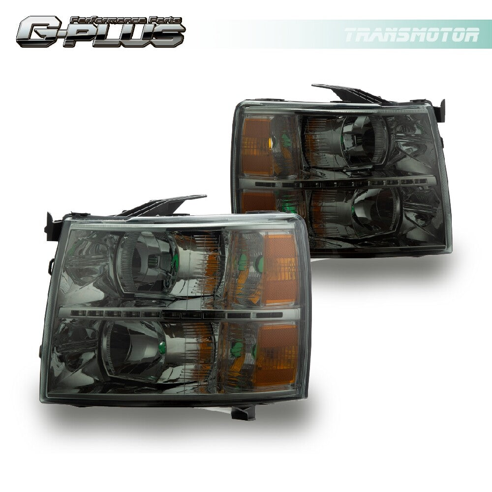Suitable for 07-14 Silverado 1500 2500 3500 LED DRL striped amber corner lights