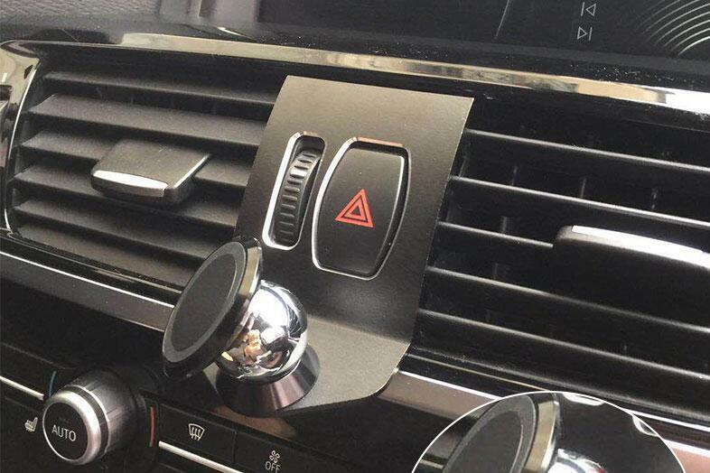 for BMW X3 X4 2011-2017 Black Aluminum Magnetic Mobile Phone Navigation Holder