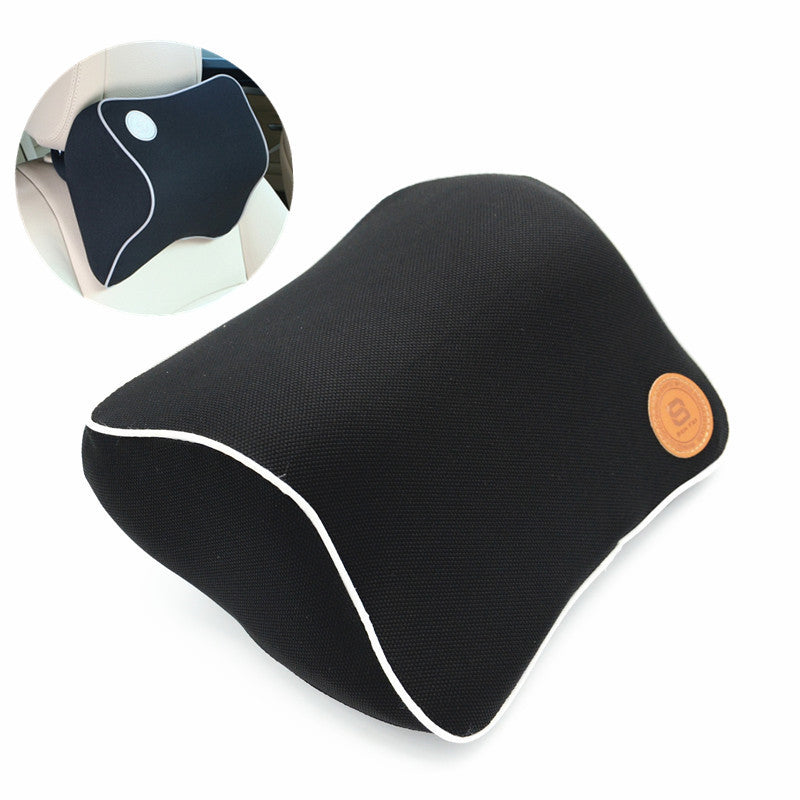 Car Memory Foam Neck Pillow for Seat Headrest Support Covers Black Cushion Comfort