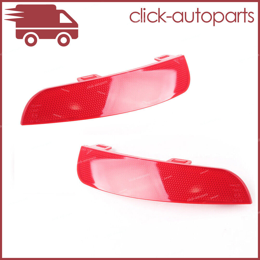 Pair Rear LeftRight Side LED Bumper Reflector Lens Fit For 08 for Volvo S40 V50 Red