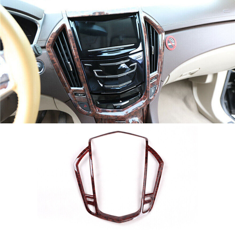 Inner GPS Navigation Cover Frame Decor Trim for Cadillac SRX 2013-16 Wood Grain