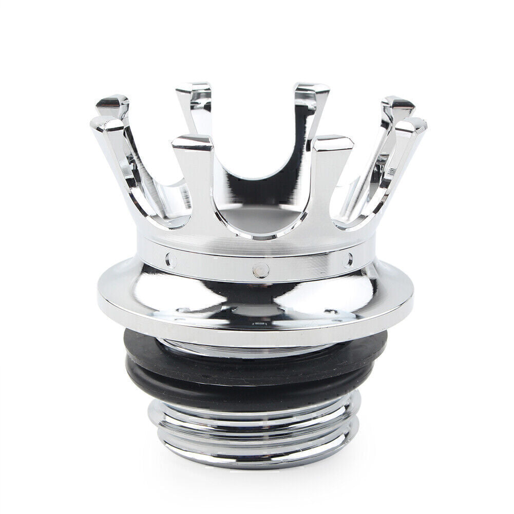 for Harley Sportster Crown Gas Cap Fuel Tank Cover Right-hand Thread Chrome UK