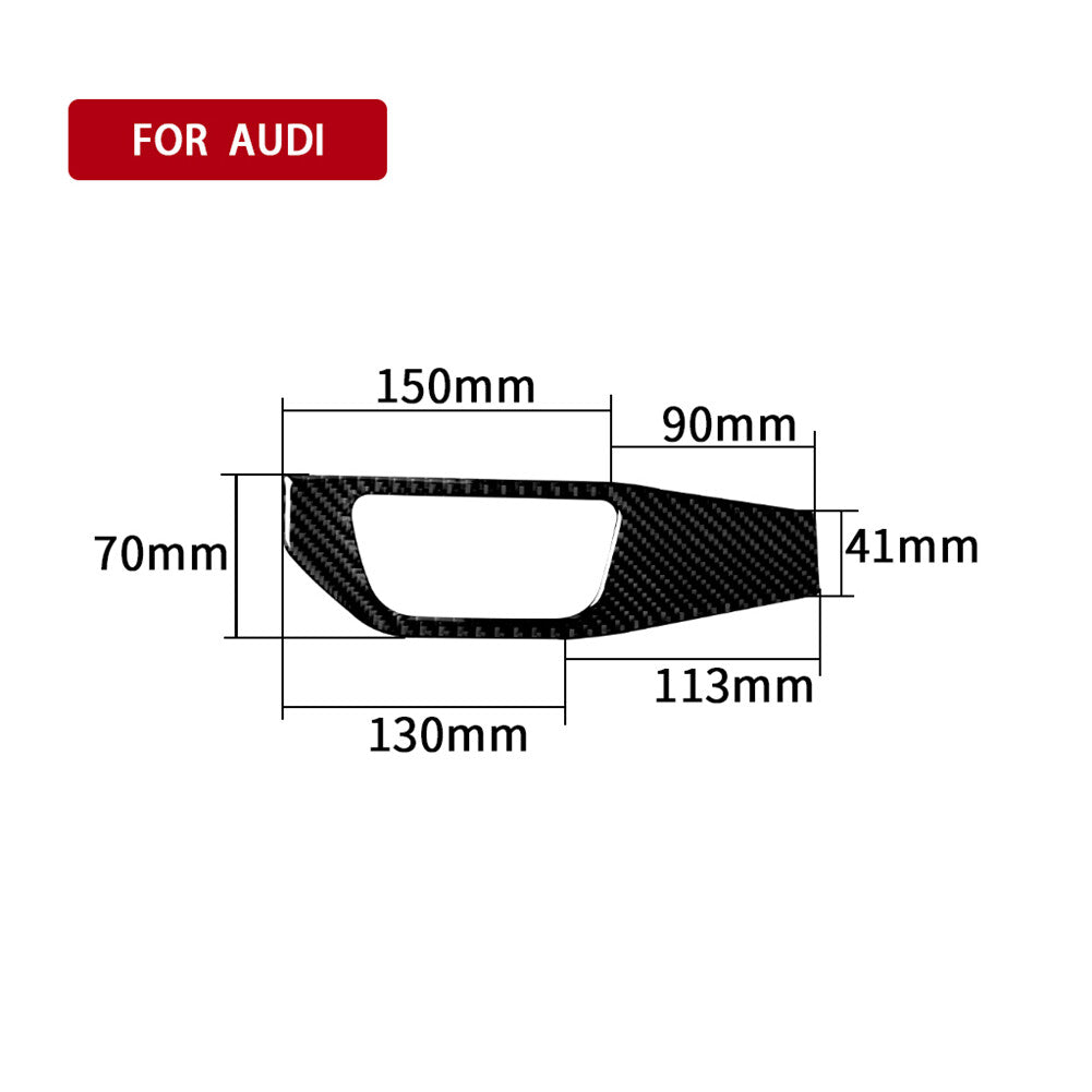 for Audi for A4 B9 2017-2019 Carbon Fiber Headlight Switch Panel Cover Trim Sticker