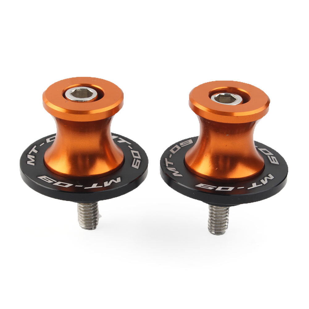 6MM CNC Schwingenspulen Slider f¨¹r for YAMAHA MT-09 FZ09 2013-22 Motorrad Orange