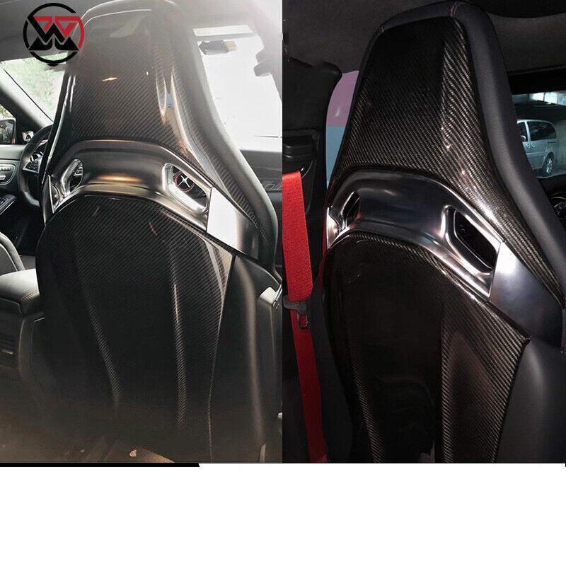 Carbon fiber seatback trim is suitable for Mercedes-Benz A45, CLA45, GLA45, AMG GT, C63, C43, and E63.