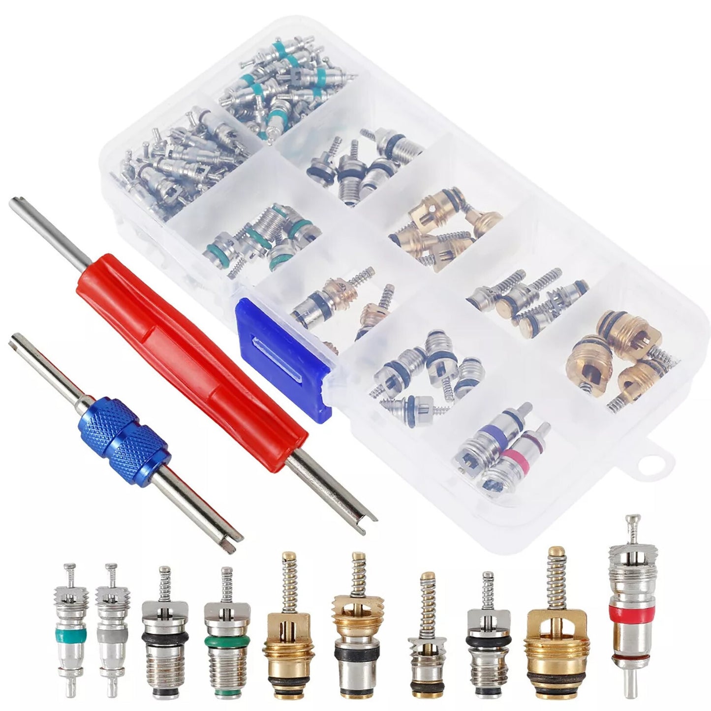 102pcs/Set Car R12  R134a Air Conditioner Valve Core Remover Installer Kit