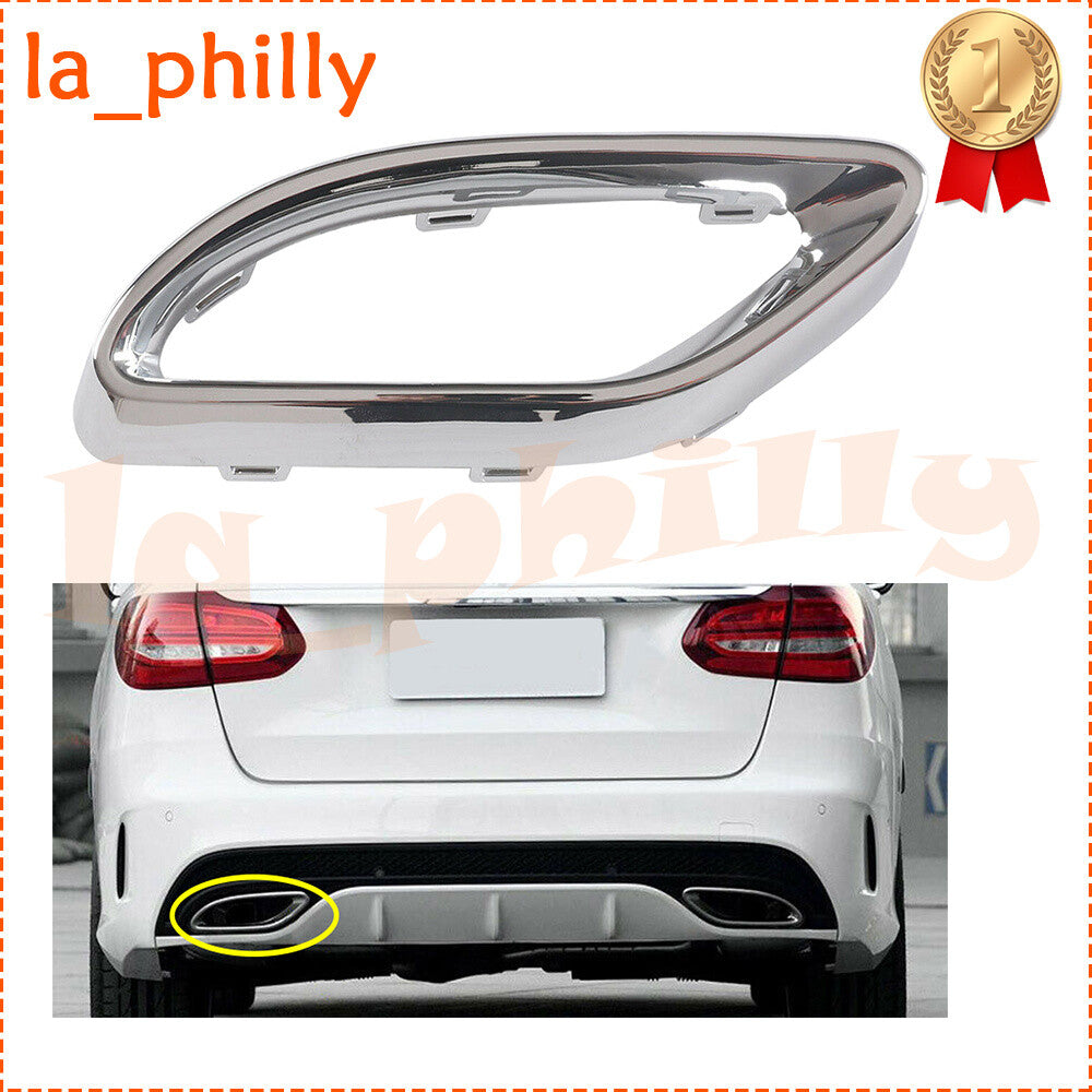 Left car Tailpipe Trim Fits 13-17 for Mercedes-Benz W205 S205 C205 A205 C-Class
