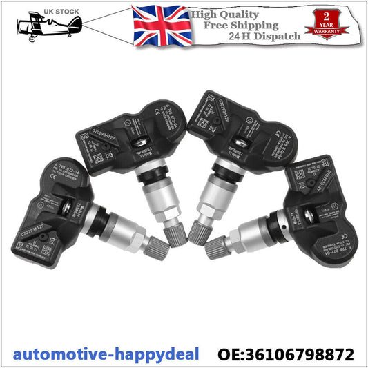 4x TPMS Tire Pressure Sensor 36106798872 for BMW F07 F11 F10 F06 F12 F13 F01