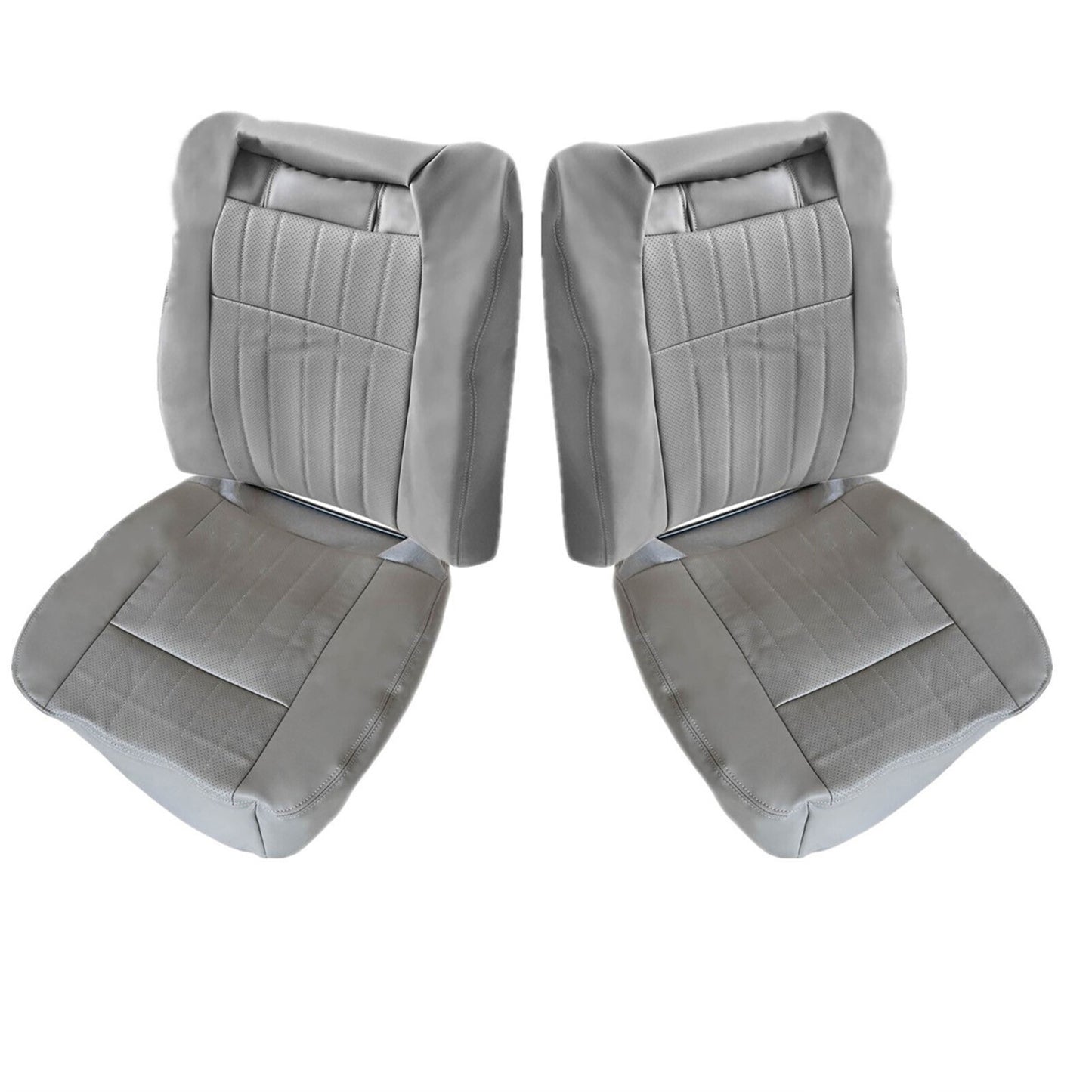 for Chevy Impala SS 1994-1996 Front DriverPassenger Leather for Seat Cover Med Gray
