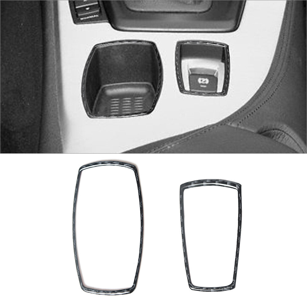 2x carbon fiber transmission + electronic brake trim for BMW Z4 E89 2009-16