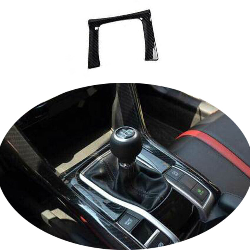 for Honda for Civic 2016-21 Carbon Fiber MT Central Console Gear Shift Panel Trim