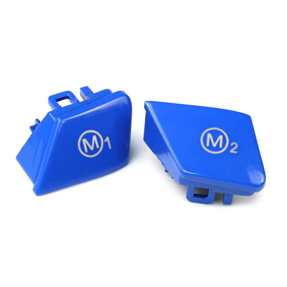 Fit for BMW 1 2 3 4 5 6 Series X5 Steering Wheel M1 M2 Mode Switch Button Cover Blue