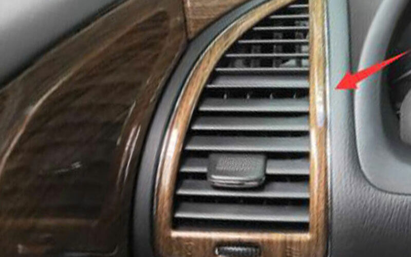 2X Wood Grain Left And Right Air Outlet Vent Trim for Nissan Armada Patrol 17-24