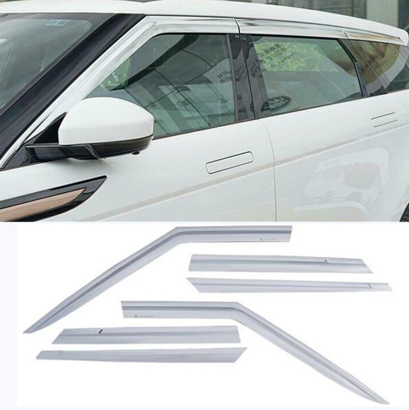for Range Rover Evoque 20-24 chrome Window Visors Sun Rain Guard Vent Deflectors