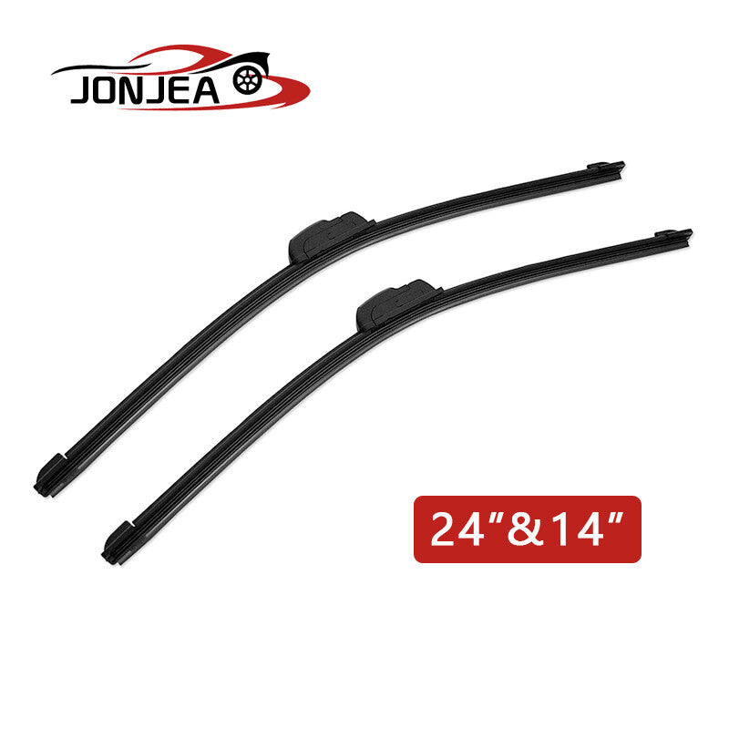 24 and 14 Inch Windshield Wiper Blades J-hook Bracketless Frameless 1 Pair