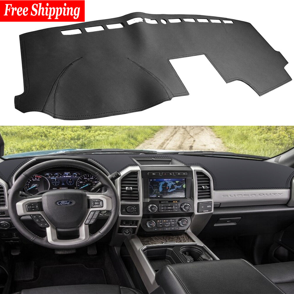 Leather Dashboard Cover Pad Non-Slip Dash Mat for Ford F150 Raptor 2017-2019 US