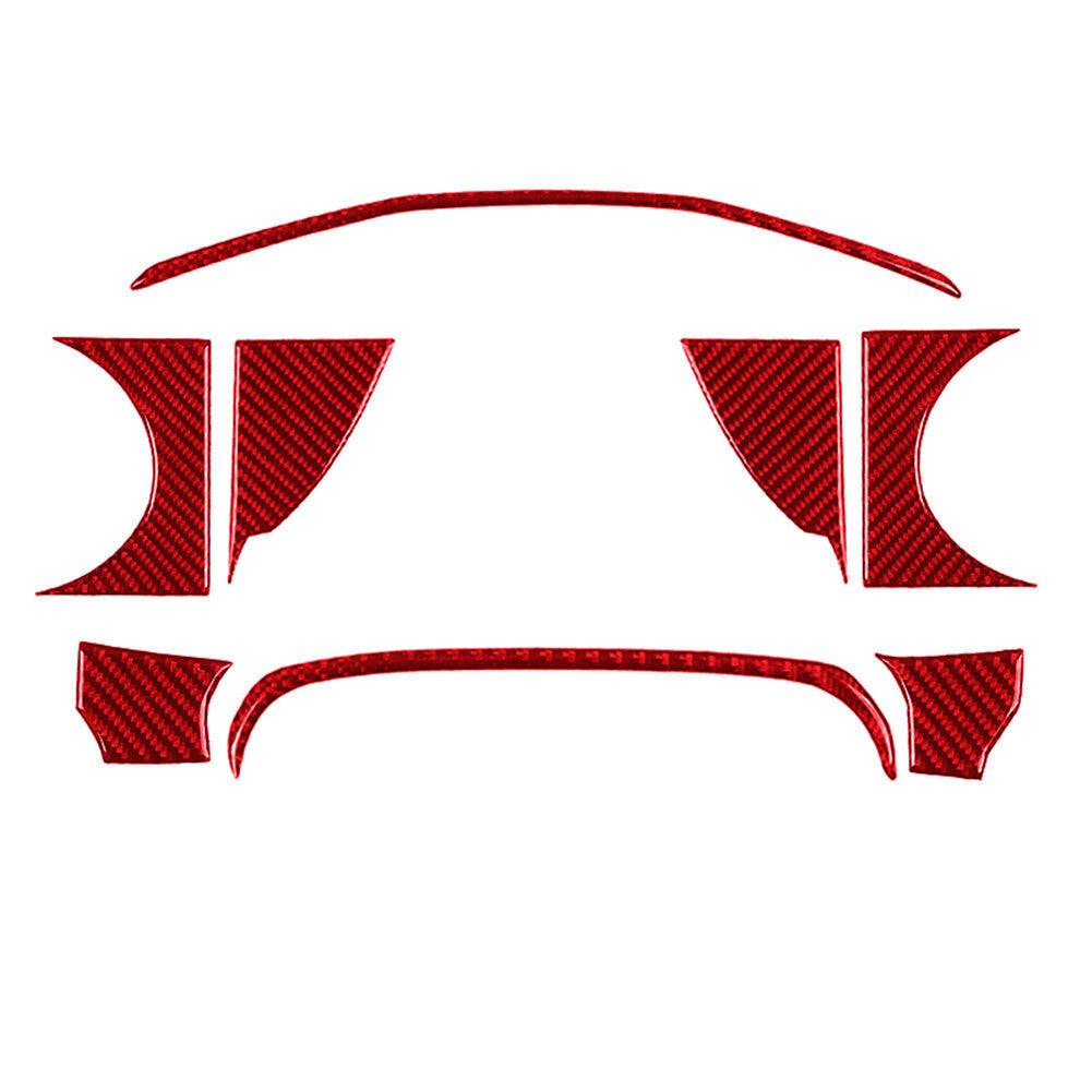 8x Carbon Fiber Interior Dashboard Kit Cover Trim for Toyota Tacoma 2016-21 Red