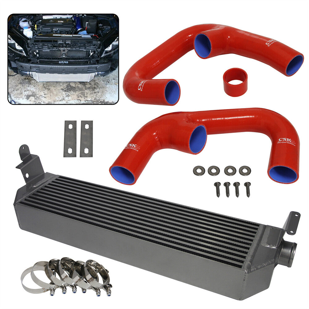 Upgrade Twin Intercooler + Hose Kit for VW for Golf R GTI MK7 2.0T 15-17 Performance