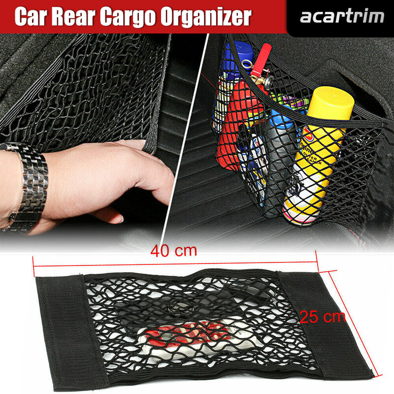 Car Rear Cargo Organizer Storage Elastic String Net Mesh Bag Pocket Trunk 4025