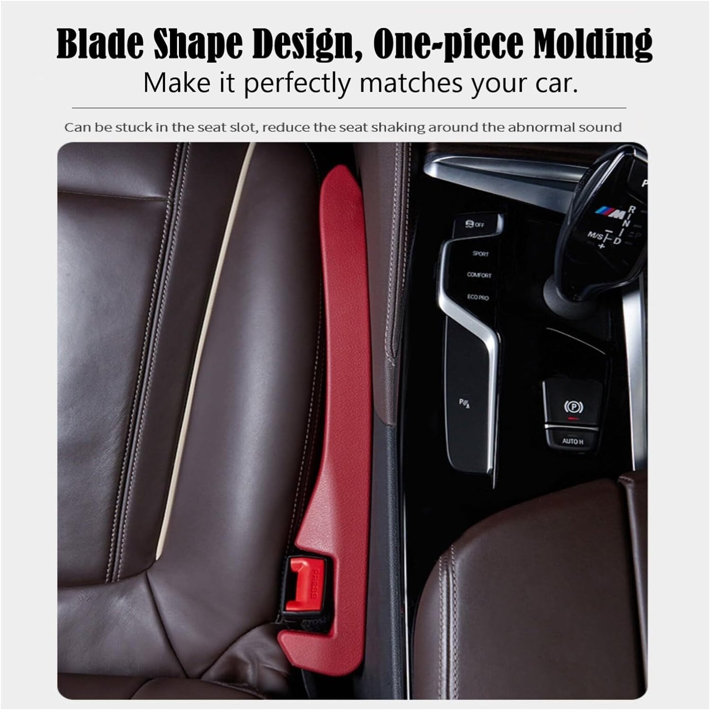 2pcs Red Car for Seat Gap Filler Car SUV Truck for Seat Blocker Catcher Fill The Space
