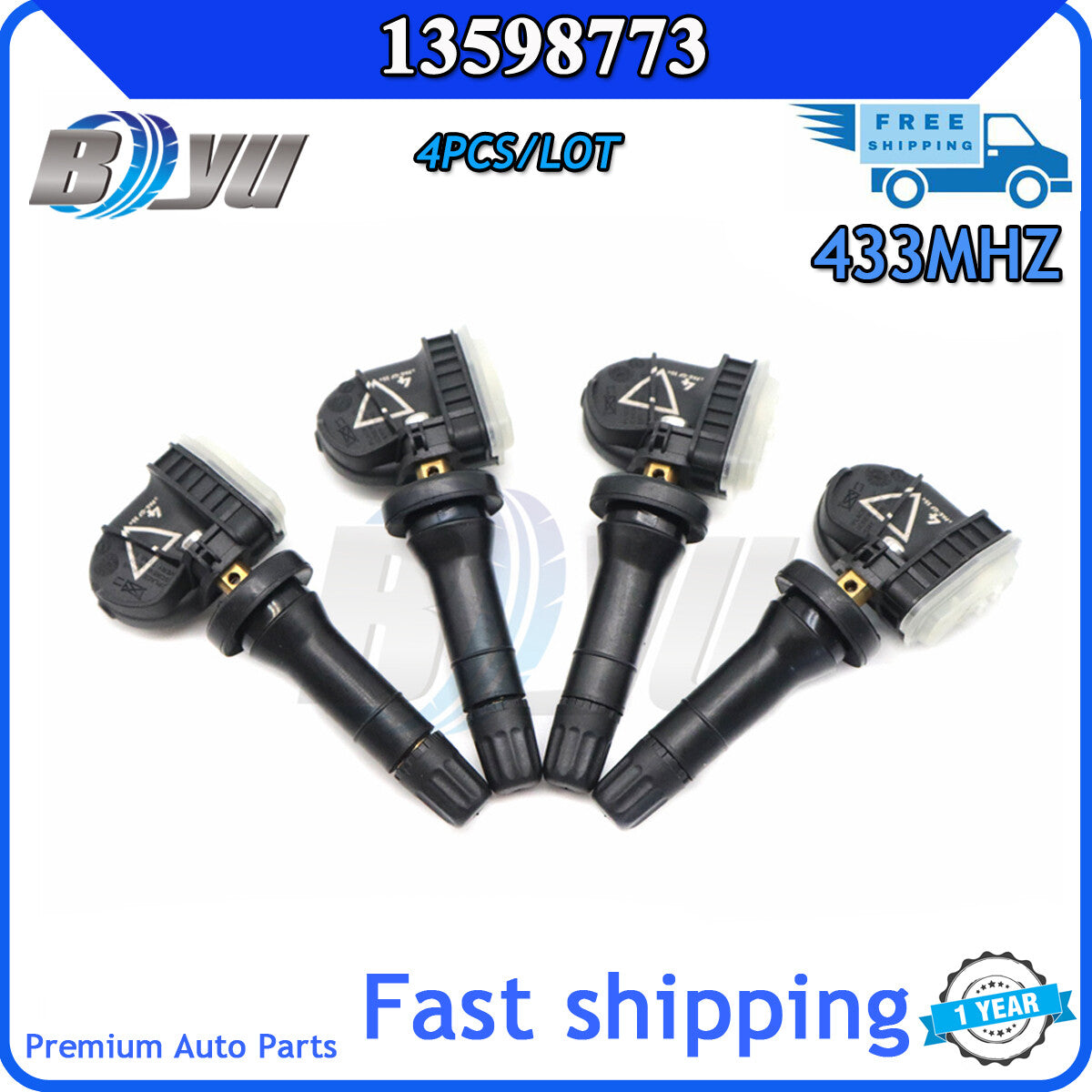 TPMS Tire Pressure Monitoring System 13598773 4-piece set suitable for Buick for Chevrolet for GMC 433MHz