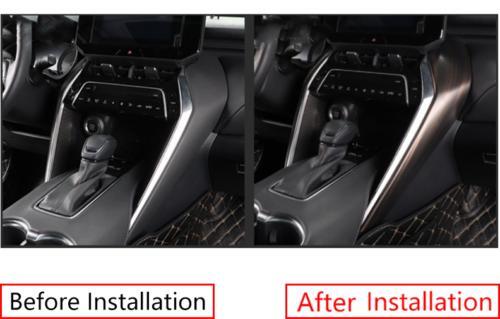 for Toyota Venza 2021-2022 Dark Wood Grain Gear Shift Both Side Panel Cover 2pcs