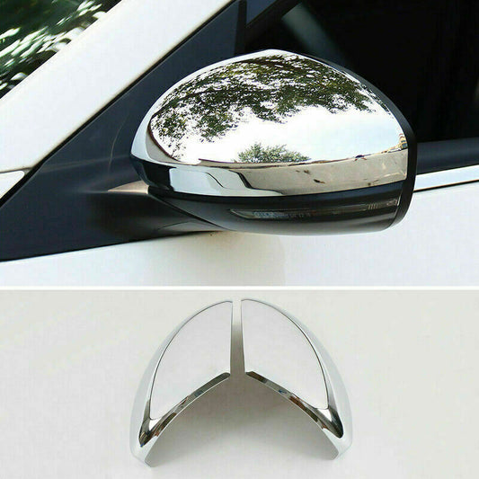 2P ABS Chrome RearView Side Mirror Moulding Cover Trim for Nissan Sentra 20-2023