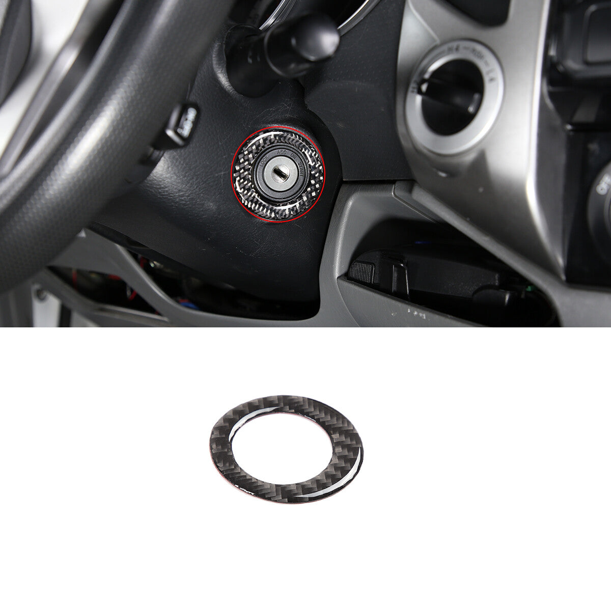 Black carbon fiber main drive door speaker cover trim for Corvette C7 2014-2019