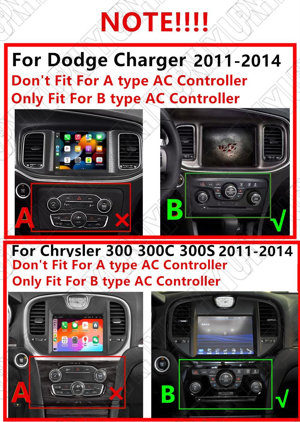 8.4 For 11-14 for Chrysler 300 for Dodge for Charger Carplay Stereo Radio GPS Nav Head Unit
