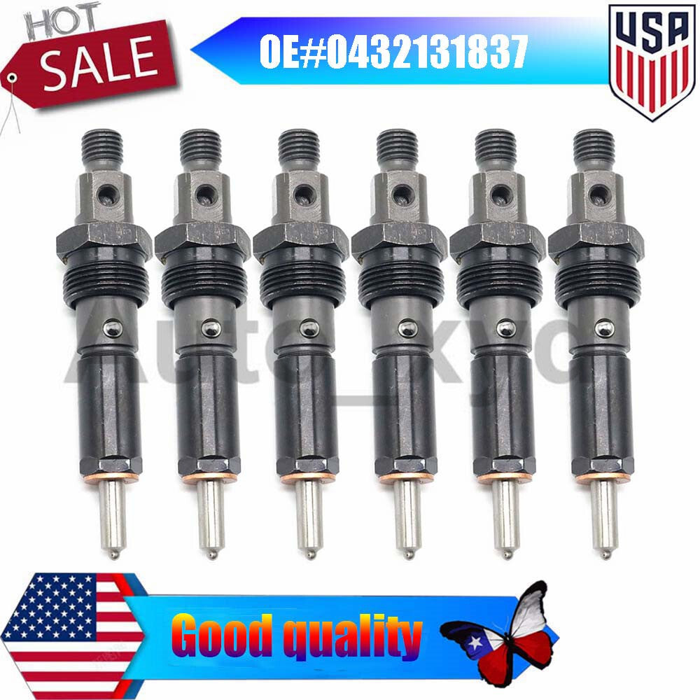 6-piece fuel injector 0432131837 for first-generation for Dodge 5.9L engines (1989-1993) (Production details: 91, 92-)