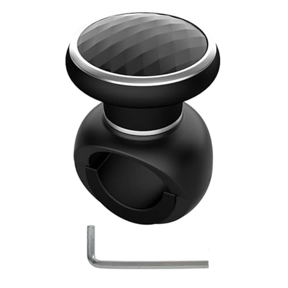 ABS steering wheel knob for comfortable vehicle grip - Black