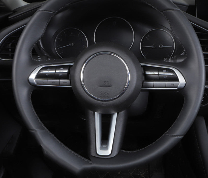 4X Matte Silver Inner Steering Wheel Frame Cover Trim for Mazda CX-50 2023-2025